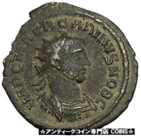 【極美品/品質保証書付】 アンティークコイン コイン 金貨 銀貨 [送料無料] Carinus receives Victory from his father Carus Antioch Ancient Roman Coin i52106
