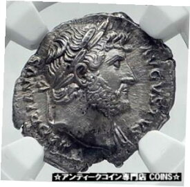 【極美品/品質保証書付】 アンティークコイン コイン 金貨 銀貨 [送料無料] HADRIAN Authentic Ancient 128AD Rome Silver Roman Coin PUDICITIA NGC i81133