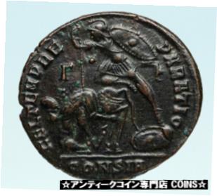 【極美品/品質保証書付】 アンティークコイン コイン 金貨 銀貨 [送料無料] CONSTANTIUS II Authentic Ancient GLADIATOR Style BATTLE SCENE Roman Coin i83530：金銀プラチナ ワールドリソース