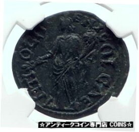 【極美品/品質保証書付】 アンティークコイン コイン 金貨 銀貨 [送料無料] SEPTIMIUS SEVERUS Authentic Ancient Antioch Pisidia Roman Coin TYCHE NGC i80380