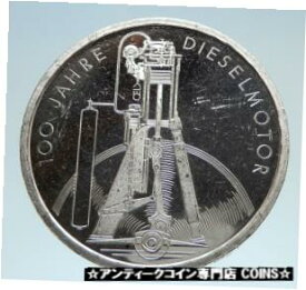 【極美品/品質保証書付】 アンティークコイン コイン 金貨 銀貨 [送料無料] 1997 GERMANY Diesel Motor Car Automotive Proof Silver German 10 Mark Coin i75143