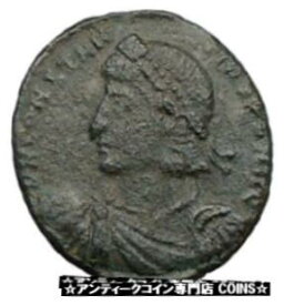 【極美品/品質保証書付】 アンティークコイン コイン 金貨 銀貨 [送料無料] CONSTANTIUS II Constantine the Great son AE2 Ancient Roman Coin CHI-RHO i22528
