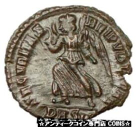 【極美品/品質保証書付】 アンティークコイン コイン 金貨 銀貨 [送料無料] VALENS "Last True Roman" 367AD Ancient Roman Coin Victory Cult Angel i17435
