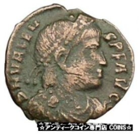 【極美品/品質保証書付】 アンティークコイン コイン 金貨 銀貨 [送料無料] VALENS "Last True Roman" 367AD Ancient Roman Coin Victory Cult Angel i39408