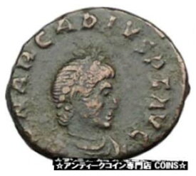 【極美品/品質保証書付】 アンティークコイン コイン 金貨 銀貨 [送料無料] ARCADIUS 388AD Original Ancient Roman Coin Victory Chi-Rho Christ Monogr i31701