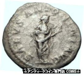 【極美品/品質保証書付】 アンティークコイン コイン 金貨 銀貨 [送料無料] ELAGABALUS Authentic Ancient 219AD Rome Roman Coin w SALUS & SERPENT i42025