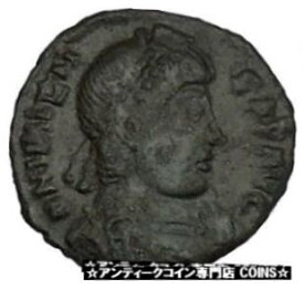 【極美品/品質保証書付】 アンティークコイン コイン 金貨 銀貨 [送料無料] VALENS "Last True Roman" 367AD Ancient Roman Coin Victory Cult Angel i42323