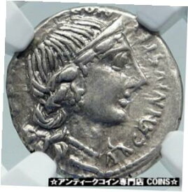 【極美品/品質保証書付】 アンティークコイン コイン 金貨 銀貨 [送料無料] Roman Republic SULLA TIME 82BC Ancient Rome Silver Coin ANNA CHARIOT NGC i86392