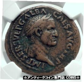 【極美品/品質保証書付】 アンティークコイン コイン 金貨 銀貨 [送料無料] GALBA 68AD Rare Authentic Ancient Rome Genuine Original Roman Coin NGC i78521
