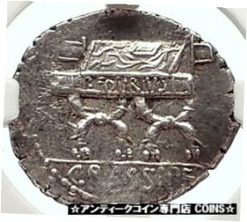 【極美品/品質保証書付】 アンティークコイン コイン 金貨 銀貨 [送料無料] Roman Republic 84BC Rome Authentic Ancient Silver Coin CYBELE & CHAIR NGC i69794