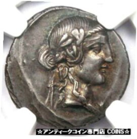 【極美品/品質保証書付】 アンティークコイン コイン 金貨 銀貨 [送料無料] Roman Republic Q. Titius AR Denarius Pegasus Coin 90 BC - Certified NGC XF (EF)