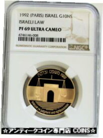 【極美品/品質保証書付】 アンティークコイン コイン 金貨 銀貨 [送料無料] 1992 GOLD ISRAEL 1750 MINTED 10 NEW SHEQALIM PROOF COIN NGC PF 69 ULTRA CAMEO