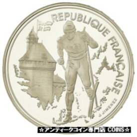 【極美品/品質保証書付】 アンティークコイン コイン 金貨 銀貨 [送料無料] [#487536] Coin, France, Cross-country skier, 100 Francs, 1991, Albertville 92