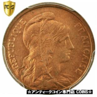 アンティークコイン コイン 金貨 銀貨 [送料無料] [#484890] Coin France Dupuis 2 Centimes 1919 Paris PCGS MS65RD Bronzeのサムネイル