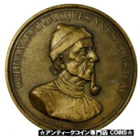 【極美品/品質保証書付】 アンティークコイン コイン 金貨 銀貨 [送料無料] [#714141] France, Medal, Commandant Jacques Yves Cousteau, Duboc, AU(55-58)