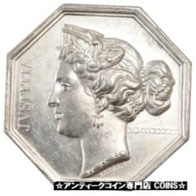 【極美品/品質保証書付】 アンティークコイン コイン 金貨 銀貨 [送料無料] [#70026] France, Notary, Token, 1833, MS(60-62), Silver, Lerouge #413, 13.70