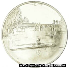 【極美品/品質保証書付】 アンティークコイン コイン 金貨 銀貨 [送料無料] [#713333] France, Medal, Peinture, Max Schmitt sur un Skiff, Thomas Eakins