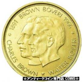 【極美品/品質保証書付】 アンティークコイン コイン 金貨 銀貨 [送料無料] [#499506] Switzerland, Medal, Brown Boveri, Baden, MS(63), Gold