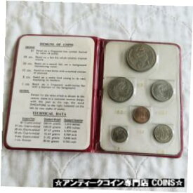【極美品/品質保証書付】 アンティークコイン コイン 金貨 銀貨 [送料無料] SINGAPORE 1967 6 COIN NEW COIN ISSUE UNCIRCULATED SET - red wallet