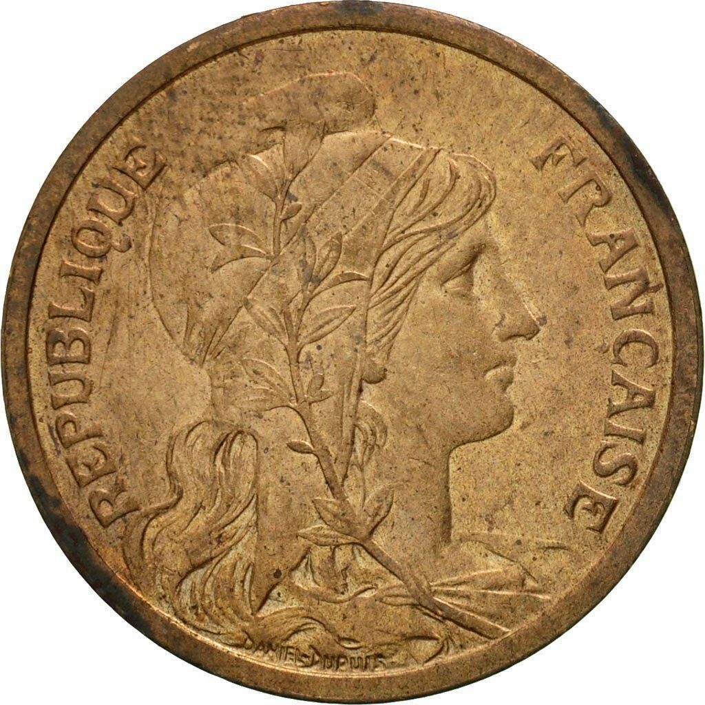 アンティークコイン コイン 金貨 銀貨 [送料無料] [#651217] Coin France Dupuis 2 Centimes 1909 Paris AU(55-58) Bronzeのサムネイル