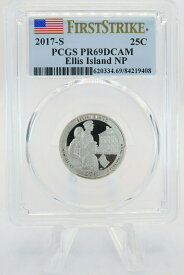 【極美品/品質保証書付】 アンティークコイン コイン 金貨 銀貨 [送料無料] 2017-S PCGS PR69DCAM Ellis Island National Park Quarter Proof 25C