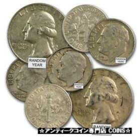 【極美品/品質保証書付】 アンティークコイン コイン 金貨 銀貨 [送料無料] 90% Silver Coins $1 Face Value Avg Circ - SKU #195