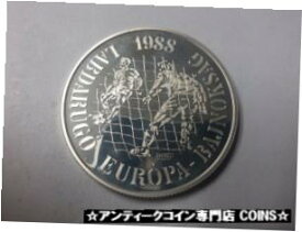 【極美品/品質保証書付】 アンティークコイン コイン 金貨 銀貨 [送料無料] 1988 Hungary Large Silver Proof 500 Forint-Soccer(Football) Players