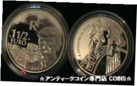 【極美品/品質保証書付】 アンティークコイン コイン 金貨 銀貨 [送料無料] 2003 France Large Silver Proof 1.5 euro-Athens Olympics/Coubertin