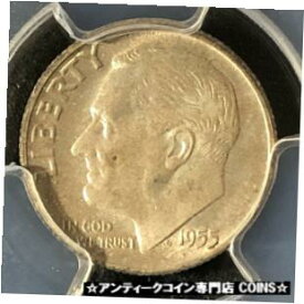 【極美品/品質保証書付】 アンティークコイン コイン 金貨 銀貨 [送料無料] 1955 10C Roosevelt Dime PCGS MS65 26302713