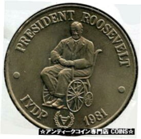 【極美品/品質保証書付】 アンティークコイン コイン 金貨 銀貨 [送料無料] 1981 President Franklin FDR Roosevelt $1 Coin Western Samoa Dollar Commem BL360