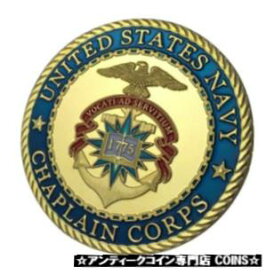 【極美品/品質保証書付】 アンティークコイン コイン 金貨 銀貨 [送料無料] U.S. United States Navy | Chaplain Corps | Military Gold Plated Challenge Coin