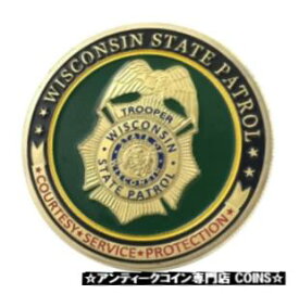 【極美品/品質保証書付】 アンティークコイン コイン 金貨 銀貨 [送料無料] U.S. United States | Wisconsin State Patrol WSP | Gold Plated Challenge Coin