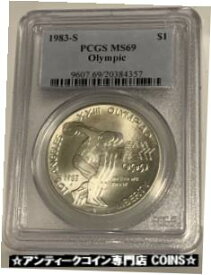 【極美品/品質保証書付】 アンティークコイン コイン 金貨 銀貨 [送料無料] 1983-S $1 PCGS MS 69 Olympic Commemorative 90% Silver Coin