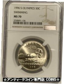 【極美品/品質保証書付】 アンティークコイン コイン 金貨 銀貨 [送料無料] 1996-S NGC MS70 Olympics Swimming Commemorative Half Dollar Coin