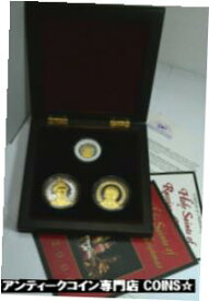 【極美品/品質保証書付】 アンティークコイン コイン 金貨 銀貨 [送料無料] Holy Saints Of Russia Gold Silver 3 Coin Set Limited Edition 999 COA & Box Rare!