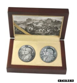 【極美品/品質保証書付】 アンティークコイン コイン 金貨 銀貨 [送料無料] Niue 2012 Historical Events War of 1812 Napoleon Kutuzov 2x 2 Oz Silver Coin Set