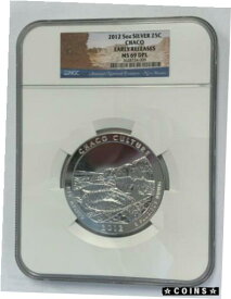 【極美品/品質保証書付】 アンティークコイン コイン 金貨 銀貨 [送料無料] 2012 NGC MS69 PL Early Releases 5 oz Silver 25 C Quarter Dollar Chaco Coin