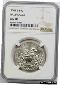 【極美品/品質保証書付】 アンティークコイン コイン 金貨 銀貨 [送料無料] 2008-S Bald Eagle 50C NGC MS 70 Modern Commemorative Half Dollar