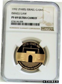 【極美品/品質保証書付】 アンティークコイン コイン 金貨 銀貨 [送料無料] 1992 GOLD ISRAEL 1750 MINTED 10 NEW SHEQALIM PROOF COIN NGC PF 69 ULTRA CAMEO