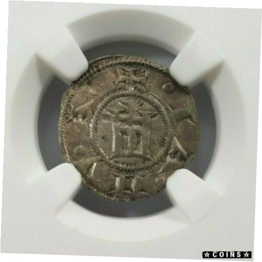 アンティークコイン コイン 金貨 銀貨 [送料無料] Conrad III Genoa Crusader Coin NGC AU 53 Silver Denaro Knights Templar Cross