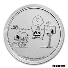 【極美品/品質保証書付】 アンティークコイン コイン 金貨 銀貨 [送料無料] 2021 Snoopy & Charlie Brown Valentine 1 oz Silver Round - Peanuts Series w/ cap