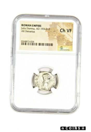 アンティークコイン コイン 金貨 銀貨 [送料無料] Roman Julia Domna Silver Denarius Coin NGC Certified VF With Story Certificateのサムネイル