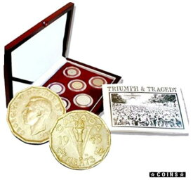 【極美品/品質保証書付】 アンティークコイン コイン 金貨 銀貨 [送料無料] The Second World War European Theater Eight Coin Presentation Box Set
