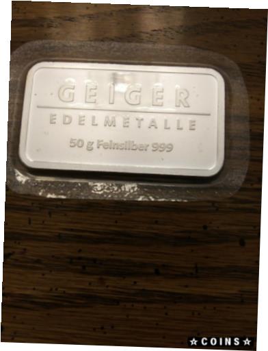 アンティークコイン コイン 金貨 銀貨 [送料無料] 1 - 50 g .999 Fine Silver Bar - Geiger Edelmetalle - Sealedのサムネイル