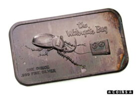 【極美品/品質保証書付】 アンティークコイン コイン 金貨 銀貨 [送料無料] The Watergate Bug 1 oz Silver Art Bar By Colonial Mint