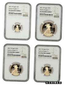 【極美品/品質保証書付】 アンティークコイン 金貨 2021 Gold Eagle Set NGC PR 70 UCAM (Family of EaglesT-1, 4 Coins) [送料無料] #gct-wr-4077-299