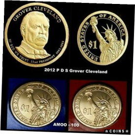 【極美品/品質保証書付】 アンティークコイン コイン 金貨 銀貨 [送料無料] 2012 P D S Grover Cleveland Presidential Dollar Proof and P & D 3 Coin Set