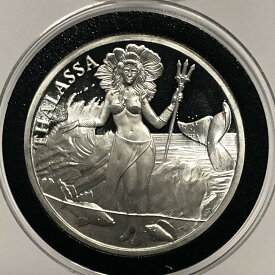 【極美品/品質保証書付】 アンティークコイン コイン 金貨 銀貨 [送料無料] Thalassa Goddess Of Sea Trident Collector Coin 1 Troy Oz .999 Fine Silver Round