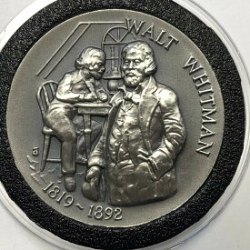 【極美品/品質保証書付】 アンティークコイン コイン 金貨 銀貨 [送料無料] Walt Whitman 36 Gram Sterling 92.5% Silver Coin Round Collectible .925 Medal 925