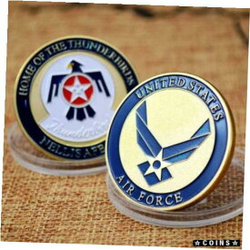 【極美品/品質保証書付】 アンティークコイン コイン 金貨 銀貨 [送料無料] US Military Air Force Thunderbirds Nellis Challenge Coin Collectible Gift Gold